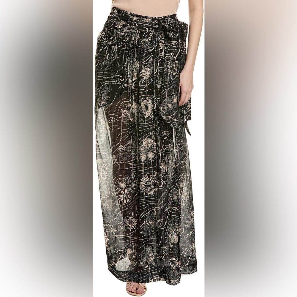 Sabina Musayev Black Floral One-Shoulder Top & Skirt NWT - Picture 2 of 5